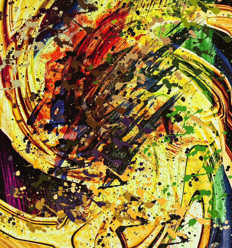 Abstract 12 - a complex, but colorful, and decorative, pure abstract, piece of fine art by Gottfried, Berlin